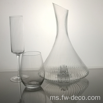 Decanter kaca wain riak kristal